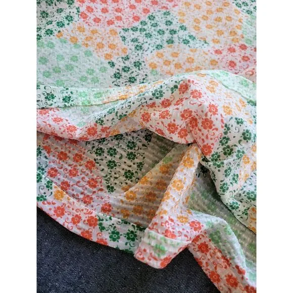 Vintage 60s 70s Mod Multicolor Maxi Dress Floral Lace Tie Waist‎ Zip House M - Picture 4 of 15